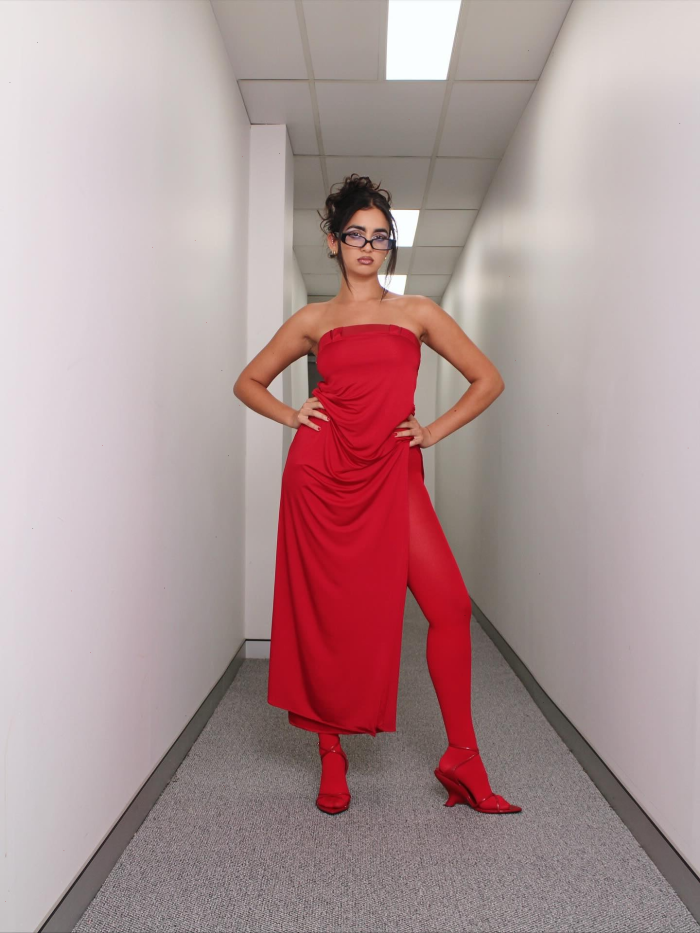 Geraldine Viswanathan in pantyhose