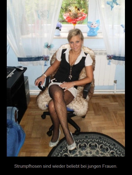Young woman in pantyhose