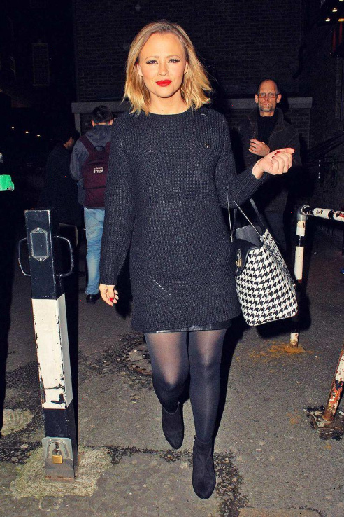 Emily Atack in pantyhose